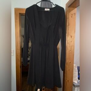 Black tie front dress